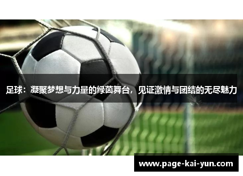 足球:凝聚梦想与力量的绿茵舞台,见证激情与团结的无尽魅力 足球:凝聚梦想与力量的绿茵舞台,见证激情与团结的无尽魅力